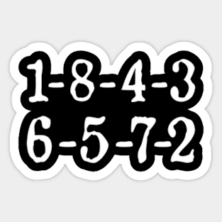 1-8-4-3-6-5-7-2 Firing Order Funny Sticker